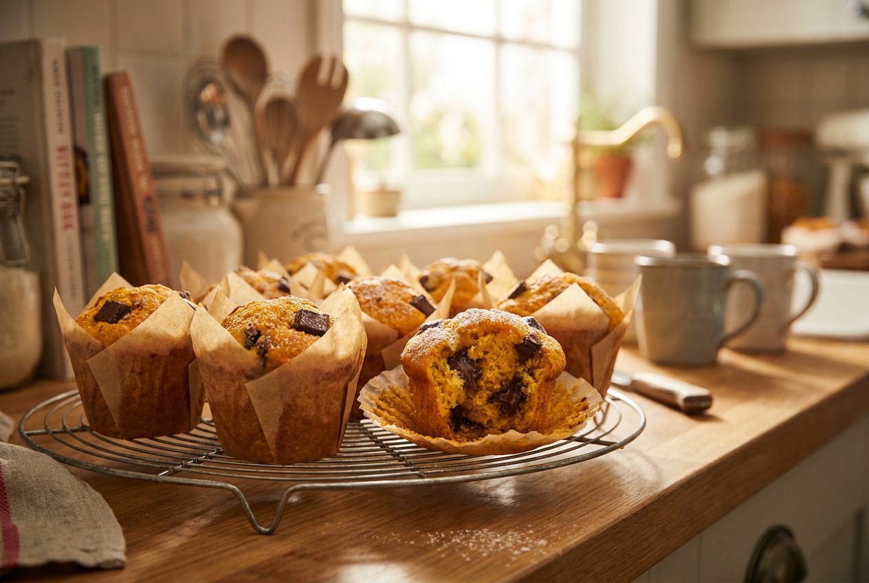 Muffins acabados de fazer