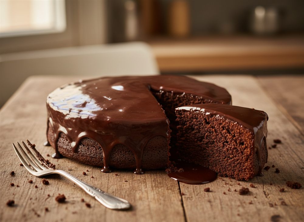 Bolo de chocolate húmido