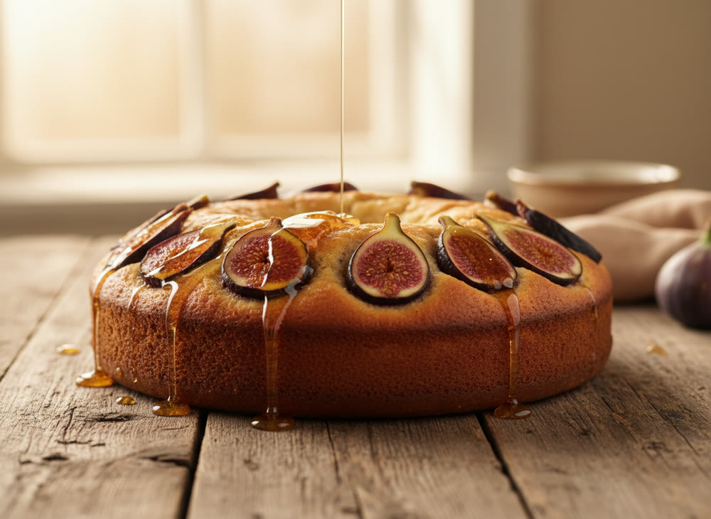 Bolo de figo e mel