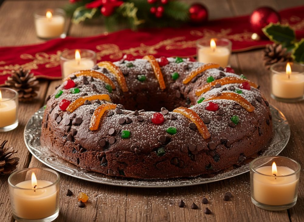 Bolo Rei de chocolate