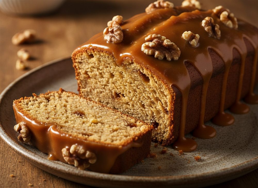 Cake de caramelo com noz