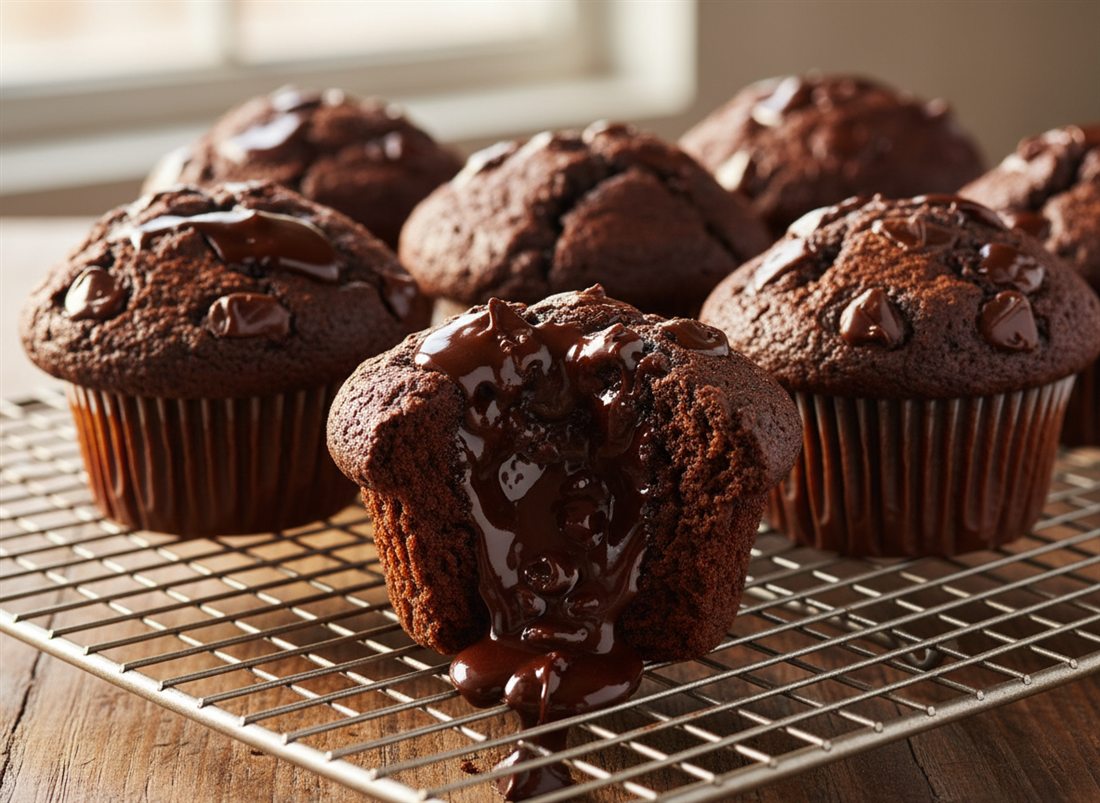 Muffins duplo chocolate