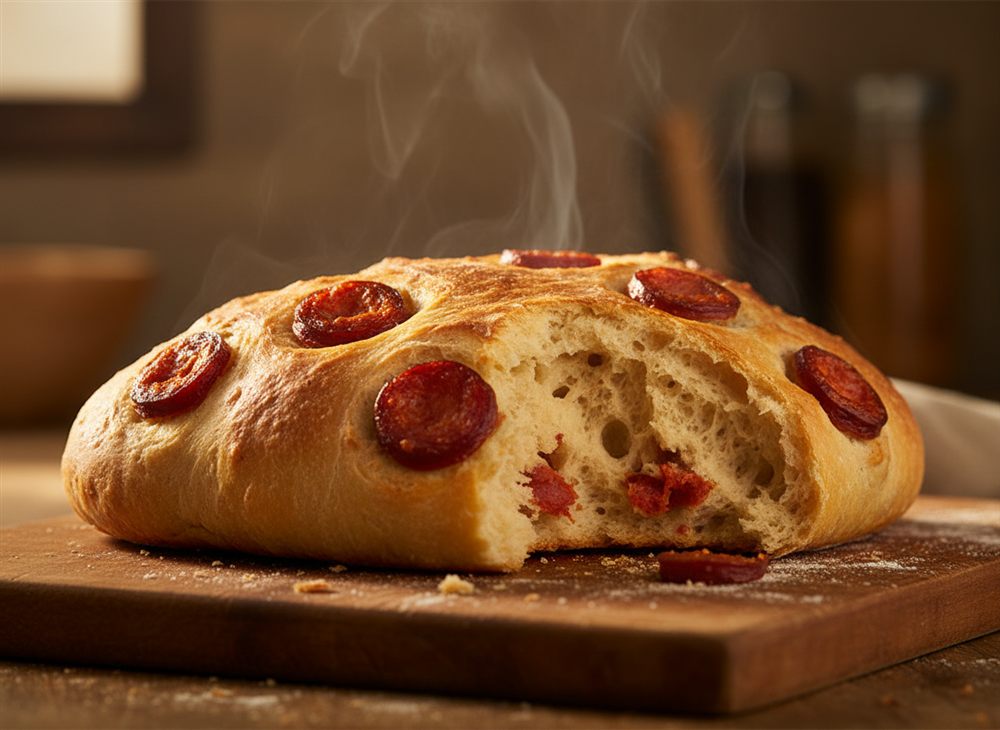 Pão com chouriço