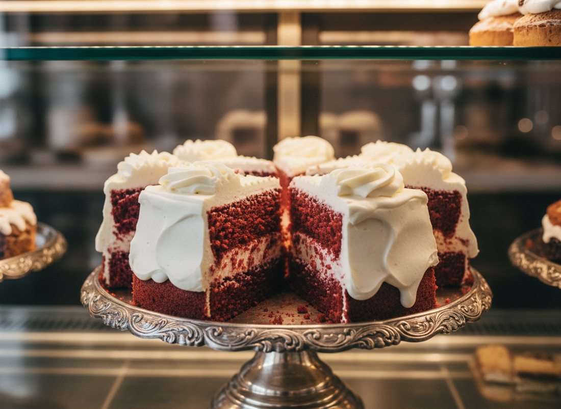 Red velvet com chantilly