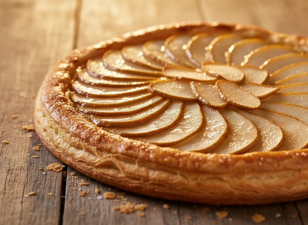 Tarte folhada de pêra