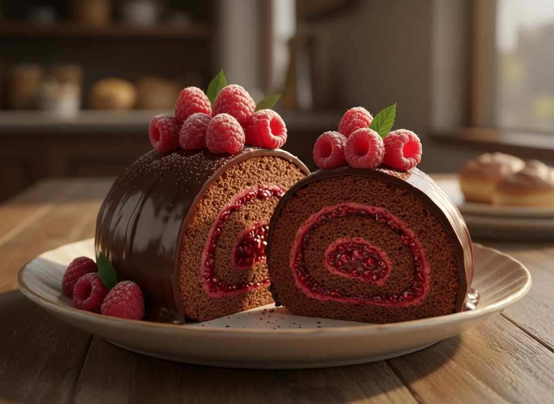 Torta de chocolate com framboesa